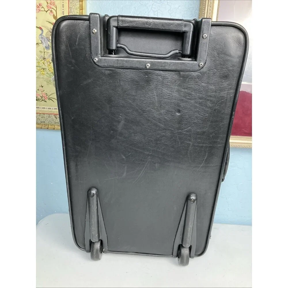 Vintage Ghurka 2 Way 1990s Traveler 52 Suitcase Marley Hodgson Black Leather